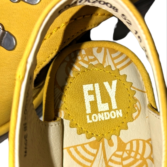 Fly London Strap Lemon Yellow Sandals...Size 37(6.5-7) - Picture 8 of 11
